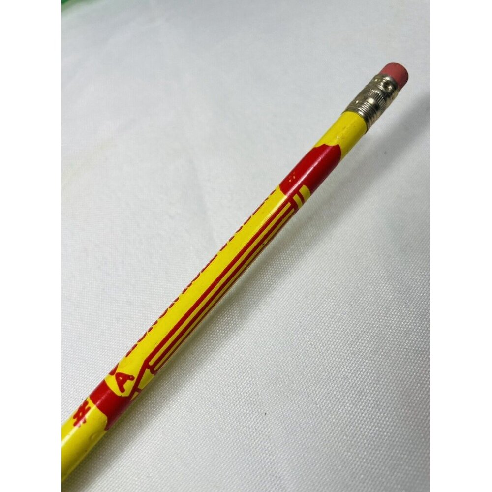 Honor Roll Student Red Yellow Wood Pencil Pink Eraser Vintage Unsharpened Rare - Picture 2 of 8